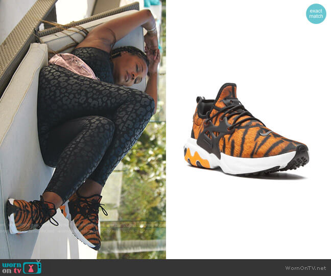 Nike React Presto Animal-Sprint Sneakers worn by Cynthia Bailey on The Real Housewives Ultimate Girls Trip