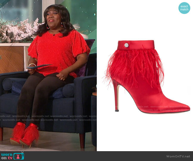 Nina Dancy Bootie worn by Sheryl Underwood on The Talk