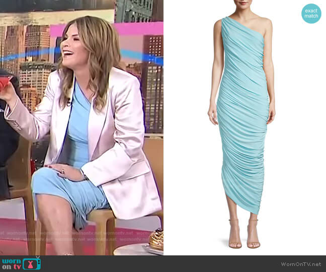 Norma Kamali Diana One-Shoulder Gown worn by Jenna Bush Hager on Today