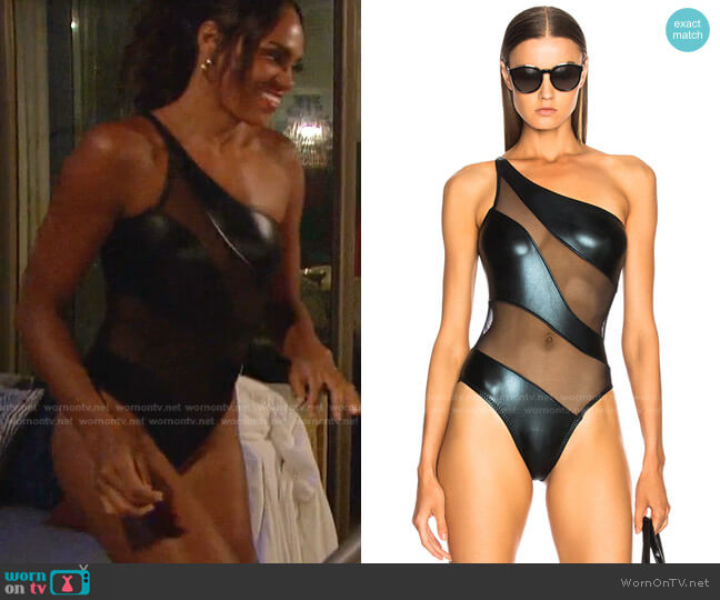 Norma Kamali Snake Mesh Mio Swimsuit worn by Michelle Young on The Bachelorette