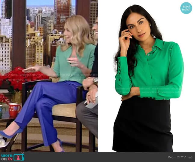Numi The Simone Blouse worn by Kelly Ripa on Live with Kelly and Mark