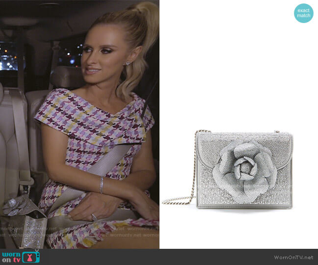 Oscar de la Renta Crystal Swarovski Mini Tro Bag worn by Nicky Hilton Rothschild on Paris in Love