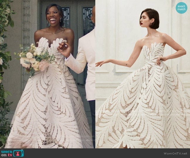 Oscar de la Renta Fern Embroidered Gown worn by Molly Carter (Yvonne Orji) on Insecure