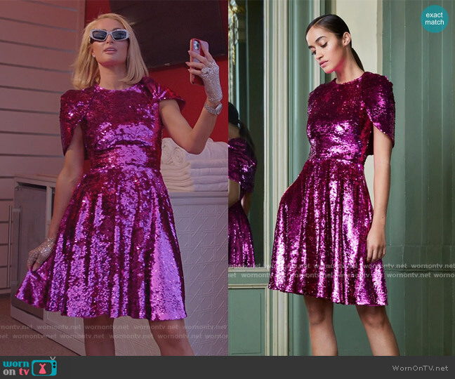 Pamella Roland 2021 Collection worn by Paris Hilton on Paris in Love