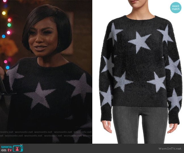 Philosophy Star-Print Sweater worn by JoJo (Tetona Jackson) on Home Economics