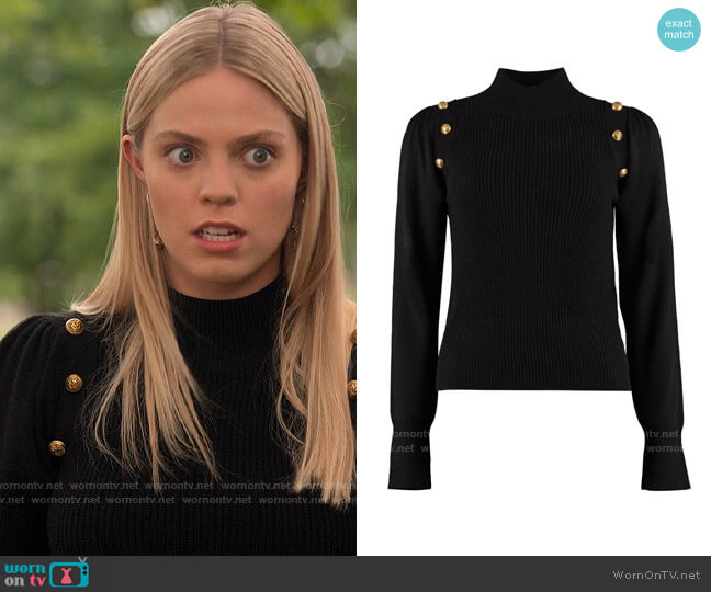 Pinko Venezuela Sweater worn by Leighton Murray (Reneé Rapp) on The Sex Lives of College Girls