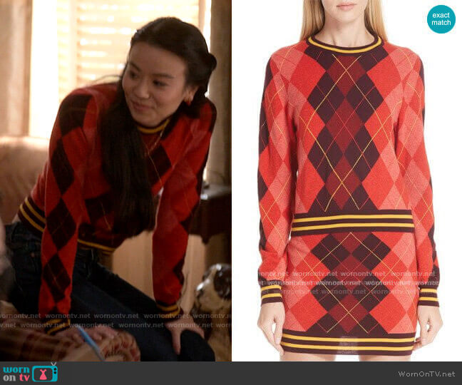 Rag and Bone Dex Argyle Sweater