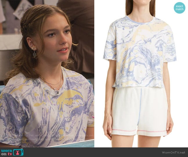 Rails The Boxy Marble Crop T-Shirt worn by Presley (Jayden Bartels) on Side Hustle
