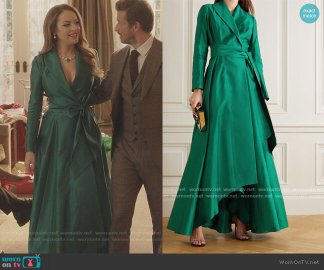 Rasario Silk-satin gown worn by Fallon Carrington (Elizabeth Gillies) on Dynasty