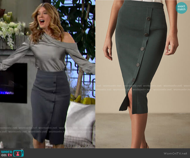 Reiss Hatty Skirt worn by Phyllis Summers (Michelle Stafford) on The Young and the Restless