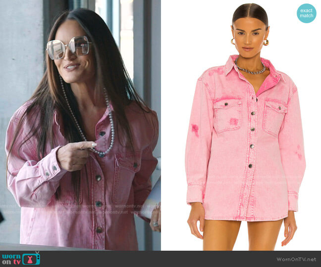 Retrofete Doreen Shirt worn by Lisa Barlow on The Real Housewives of Salt Lake City