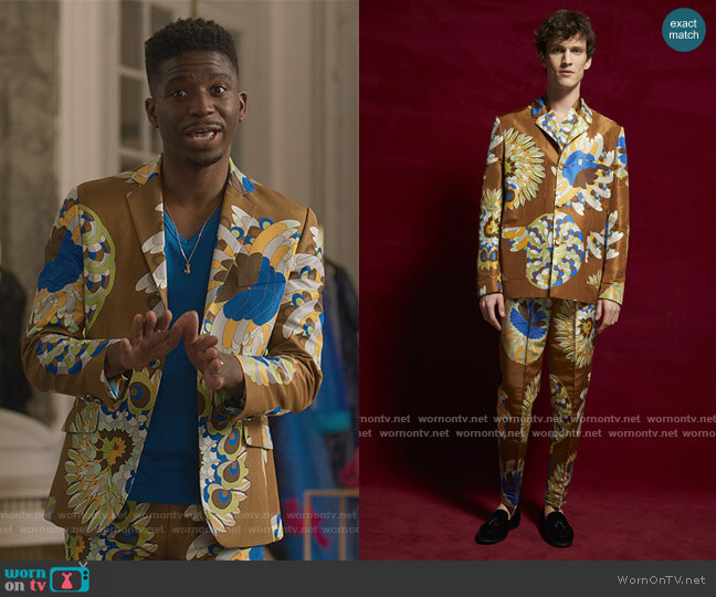 Rianna + Nina Petalouda Jacket Panot Print worn by Julien (Samuel Arnold) on Emily in Paris
