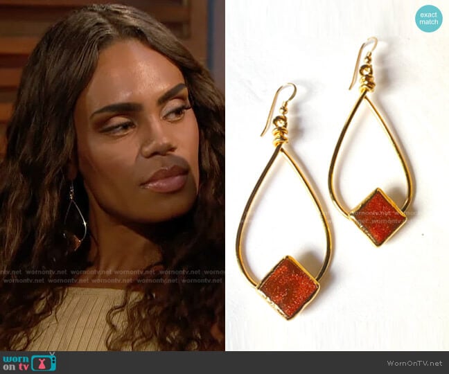 Robyn Rhodes Ember Earrings worn by Michelle Young on The Bachelorette
