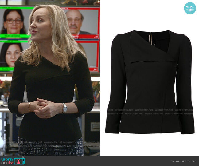 Roland Mouret Mayfly Top worn by Marissa Morgan (Geneva Carr) on Bull