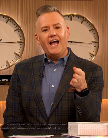 Ross Mathews’ plaid blazer on The Drew Barrymore Show