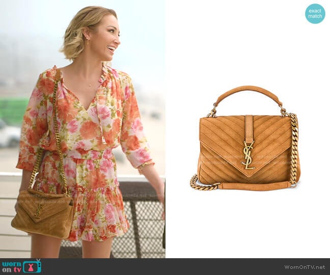 Saint Laurent Medium College Chain Bag worn by Mary Fitzgerald on Selling Sunset