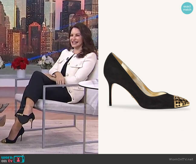 Sarah Flint Perfect Pump 85 in Black Filigree Suede