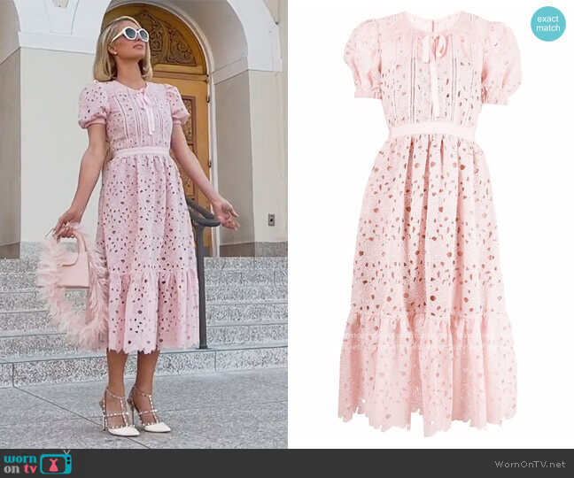 Self Portrait Lace Midi Dress worn by Paris Hilton on Paris in Love