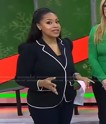 Sheinelle’s black puff sleeve blazer on Today