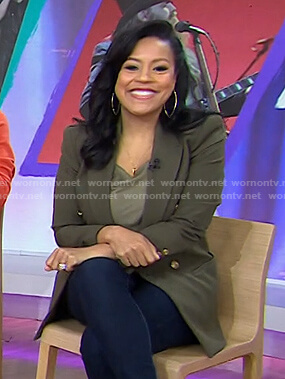 Sheinelle’s green double breasted blazer on Today