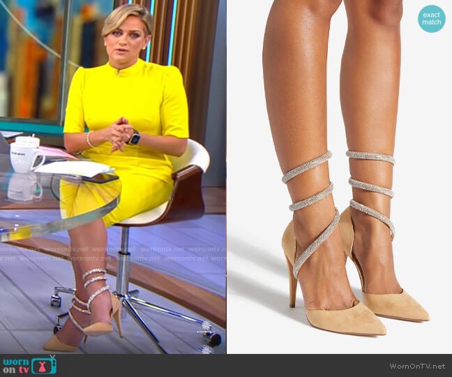 Menelaos Embellished Pump from Shoe Dazzle worn by Jamie Yuccas on CBS Mornings