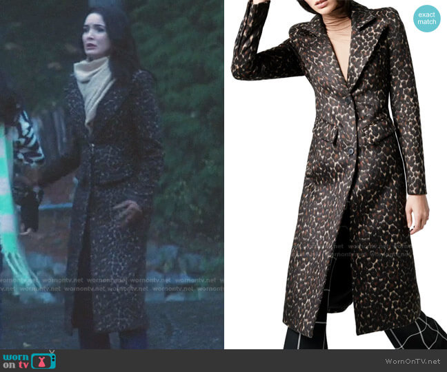 Smythe Brando Coat worn by Bess (Maddison Jaizani) on Nancy Drew