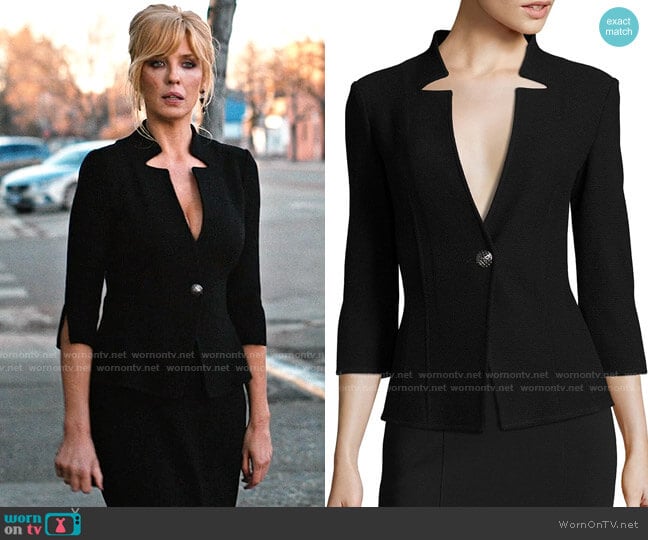 St John Micro Boucle Jacket worn by Beth Dutton (Kelly Reilly) on Yellowstone
