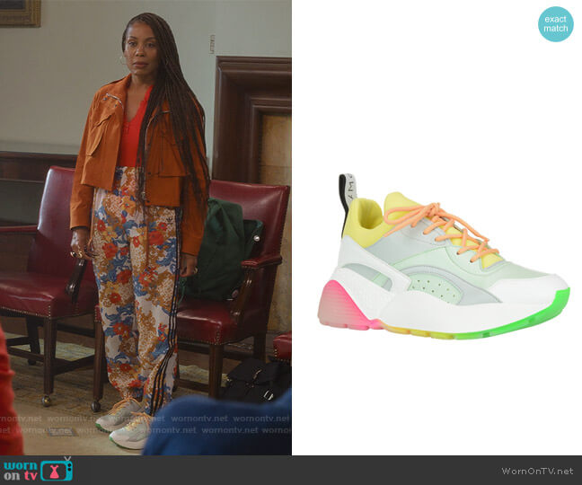 Stella McCartney Eclypse Rainbow Sneakers worn by Dr. Nya Wallace (Karen Pittman) on And Just Like That