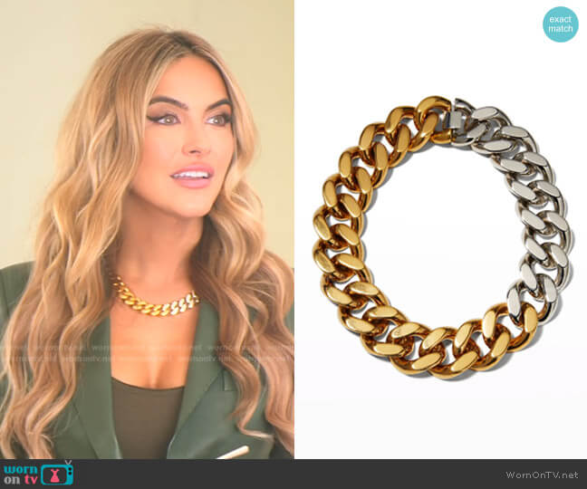 Stella McCartney Chunky Bicolor Choker Necklace worn by Chrishell Stause on Selling Sunset