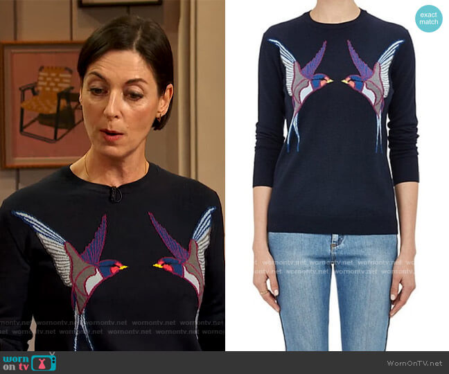 Stella McCartney Swallow Embroidered Sweater