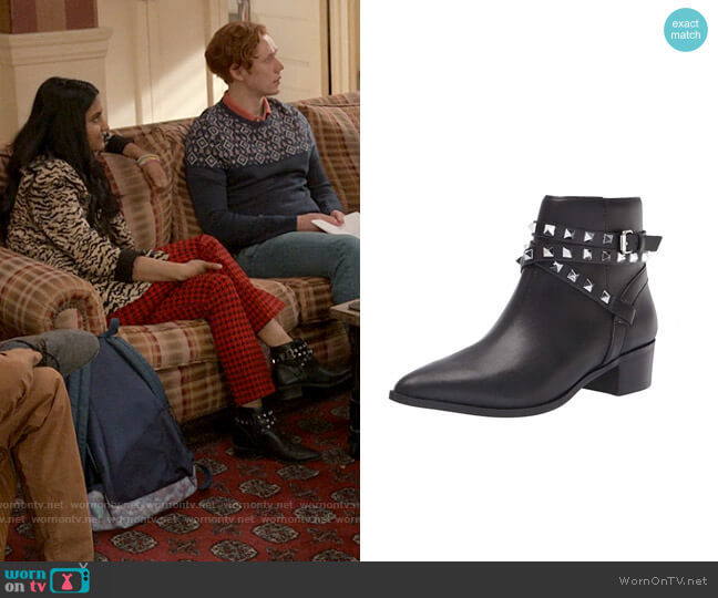 Steve Madden Besto Bootie worn by Bela Malhotra (Amrit Kaur) on The Sex Lives of College Girls