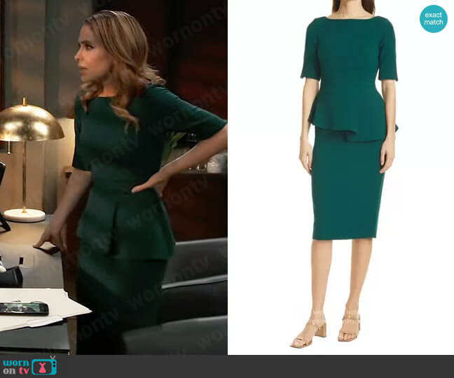 Ted Baker Romolaa Peplum Detail Dress worn by Olivia Falconeri (Lisa Lo Cicero) on General Hospital