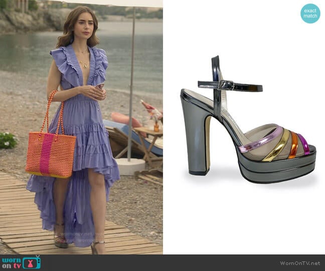 Terry de Havilland Isabella Disco worn by Emily Cooper (Lily Collins) on Emily in Paris