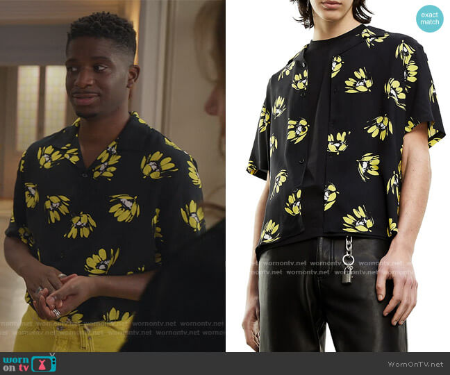 The Kooples Summer Daisy Camp Shirt worn by Julien (Samuel Arnold) on Emily in Paris