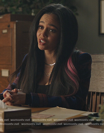 Toni’s blue plaid blazer on Riverdale
