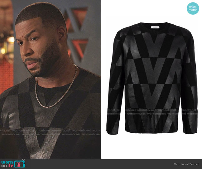 Valentino Monogram-Print Jumper