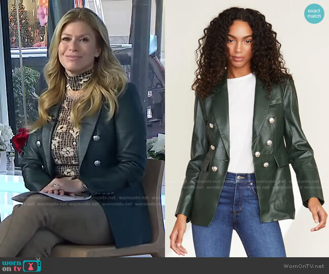 Veronica Beard Gaya Leather Dickey Jacket worn by Jill Martin on Today