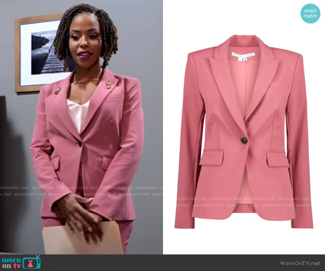Veronica Beard Cutaway Dickey Jacket worn by Andrea Barnes (Kj Smith) on Tyler Perrys Sistas