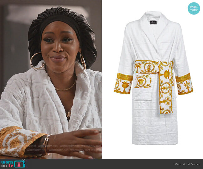 Versace Barocco Terry Robe worn by Brianna (Eve) on Queens