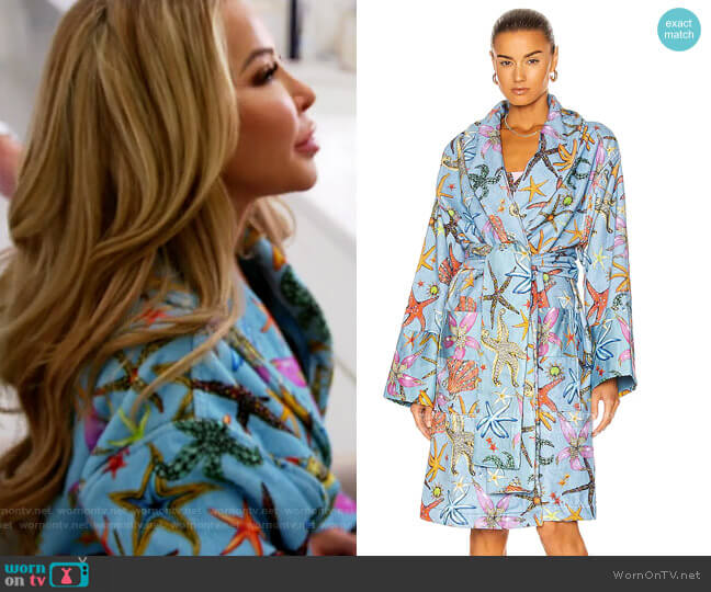 Versace Tresor De La Mer Bath Robe worn by Lisa Hochstein (Lisa Hochstein) on The Real Housewives of Miami