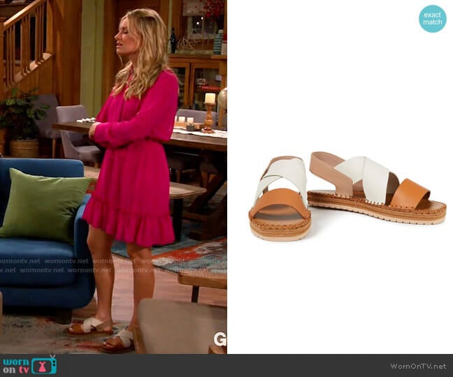 Vince Tenison 2 Sandals worn by Gemma (Beth Behrs) on The Neighborhood