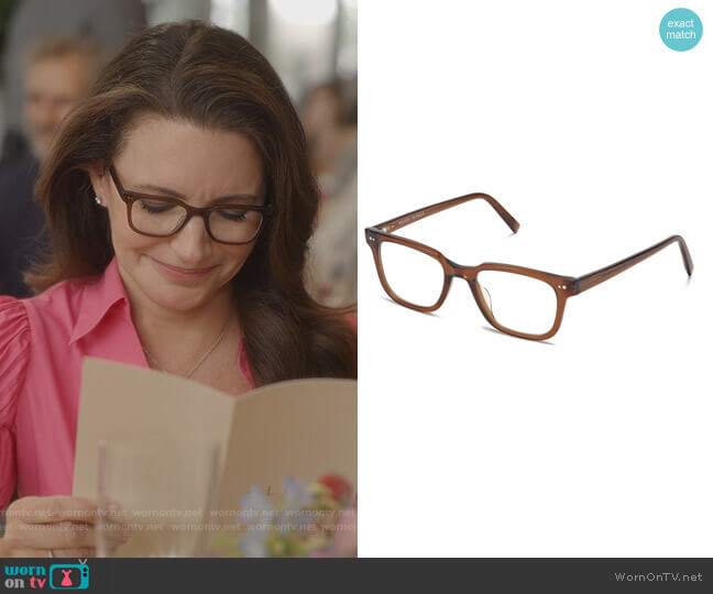 Warby Parker Conley Glasses in Cacao Crystal worn by Charlotte York (Kristin Davis) on And Just Like That