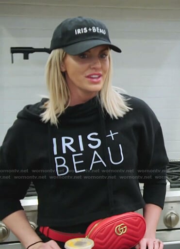 Whitney’s red quilted belt bag on The Real Housewives of Salt Lake City