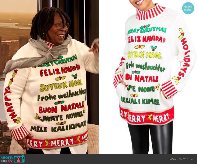 Whoopi Merry Christmas Sweater
