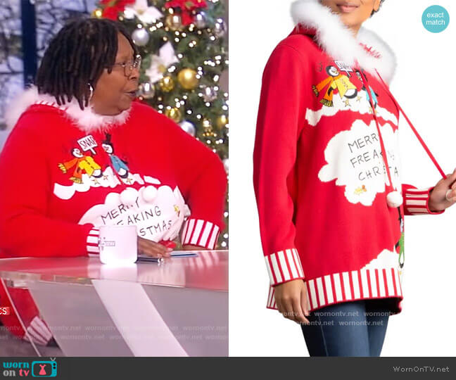 Whoopi Oversized Christmas Sweater worn by Whoopi Goldberg on The View