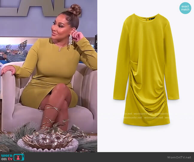 Zara Draped Dress worn by Adrienne Houghton on The Real