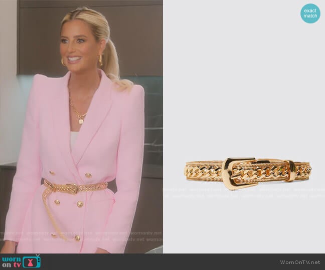 Zara Chain Belt worn by Emma Hernan on Selling Sunset