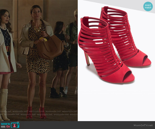Zara Red Strappy Heels