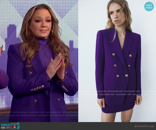 Zara Tailored Blazer with Buttons