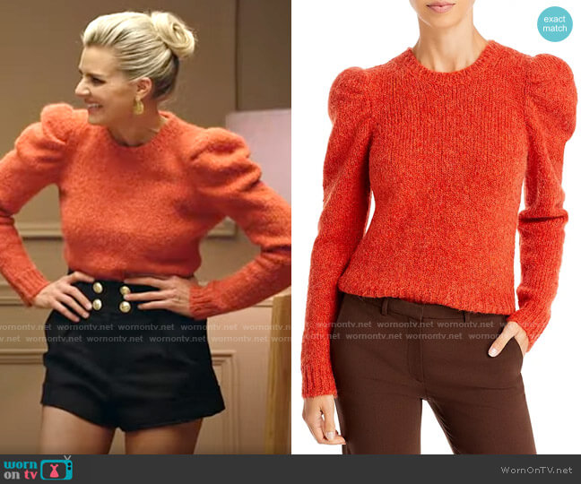 Derek Lam 10 Crosby Locken Puff Sleeve Sweater worn by Amy (Eliza Coupe) on Pivoting